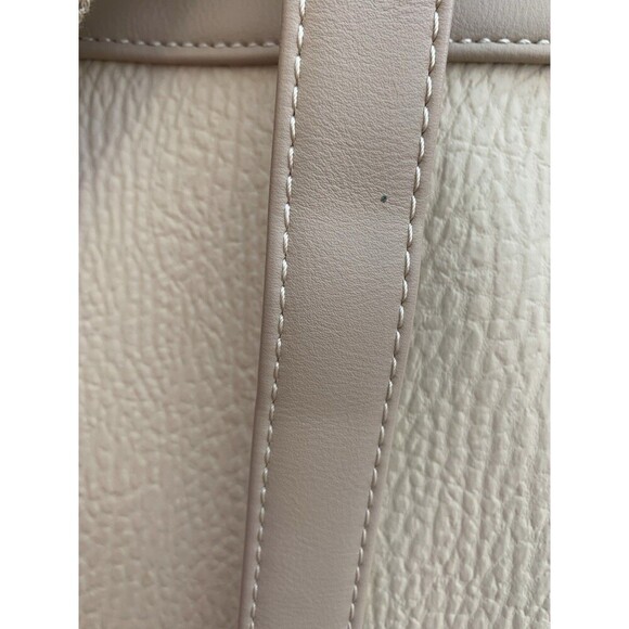 Studded Cream Beige Faux Leather backpack Gold Details - Picture 5 of 8